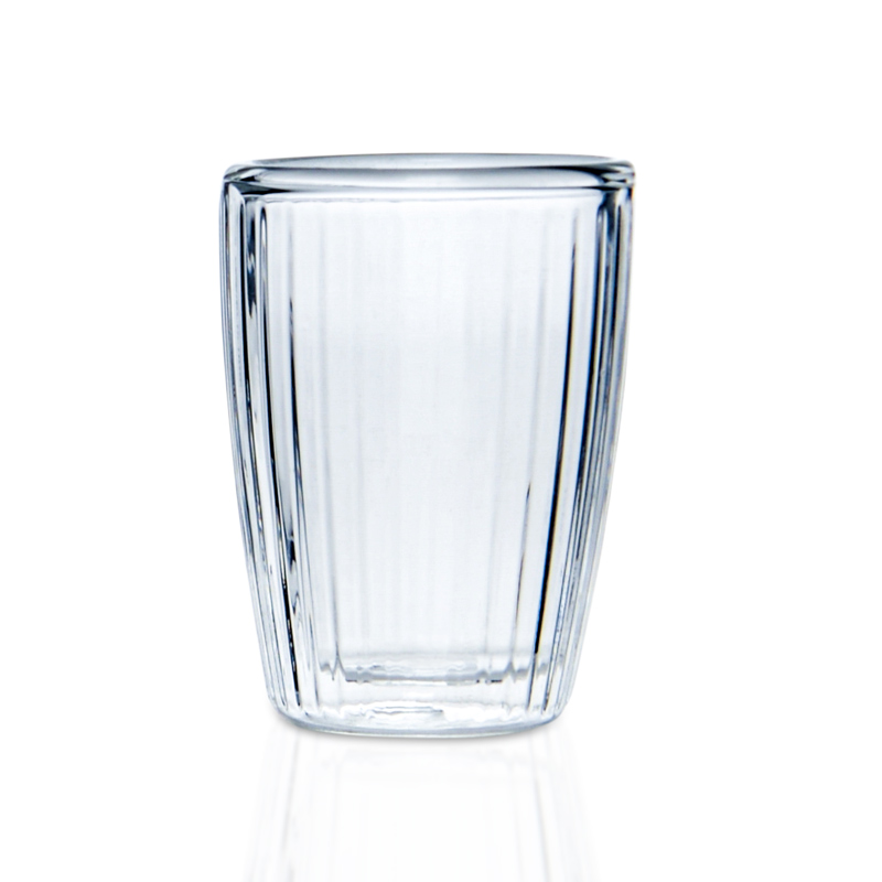 Tasse espresso striée double paroi 