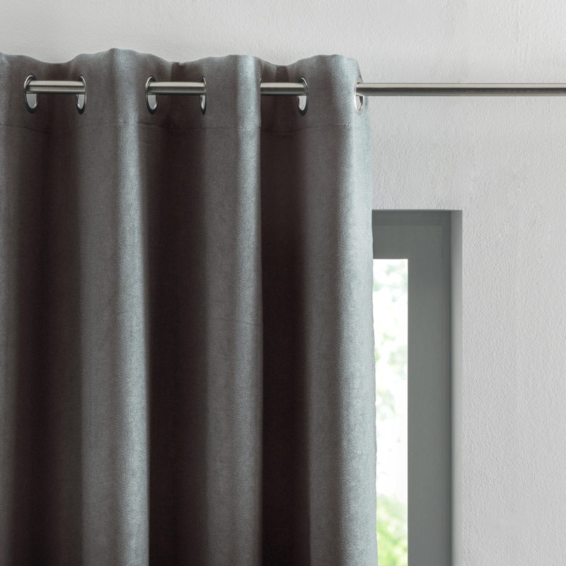 Rideau occultant 'Manelle' tissé gris 