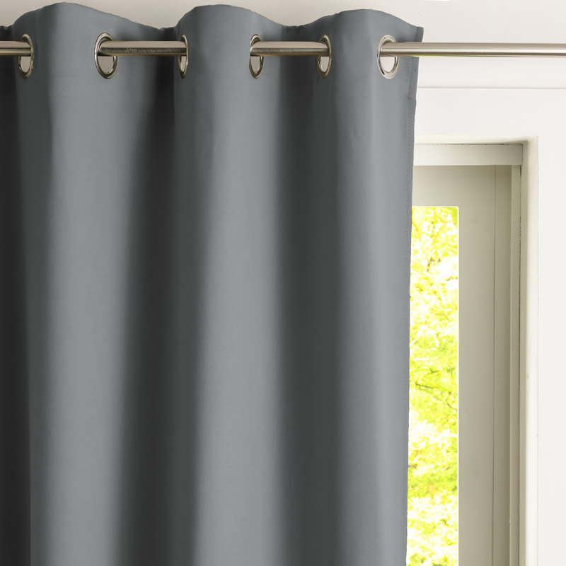 Rideau occultant 'Asra' uni gris