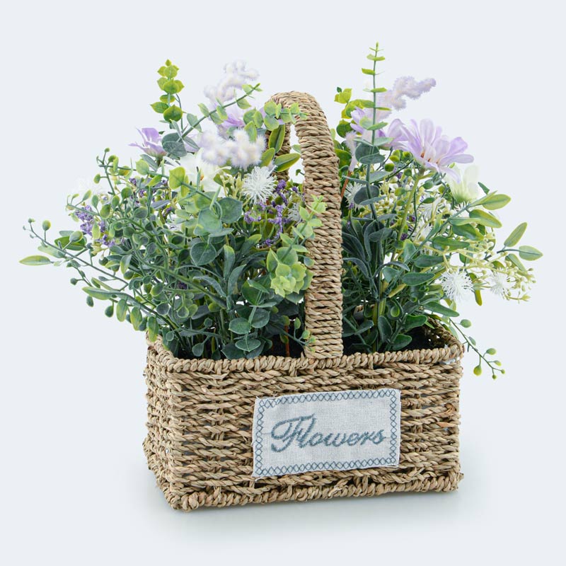 Petit paniers de fleurs artificielles 