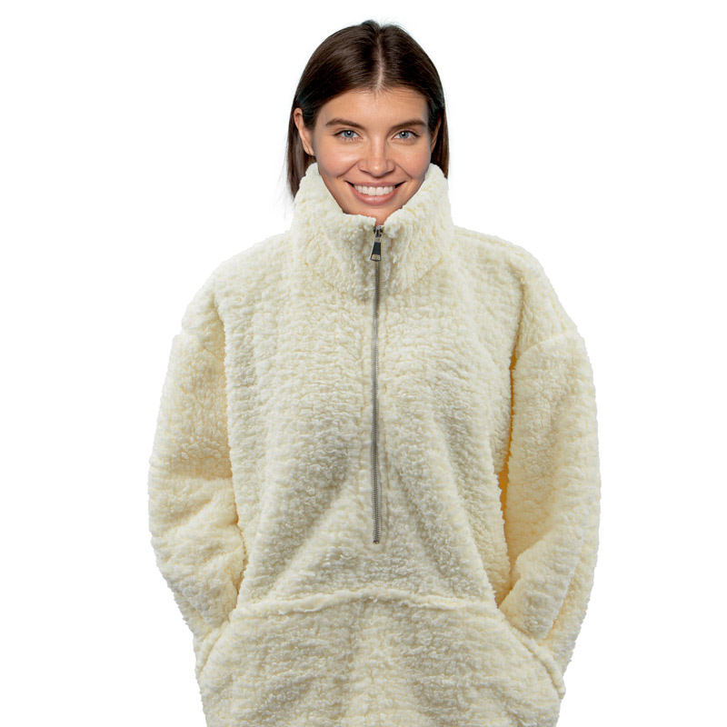 Sweat sherpa 'Homewear' écru
