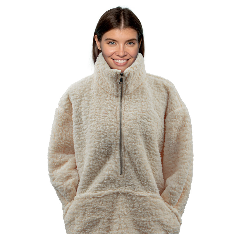 Sweat sherpa 'Homewear' beige