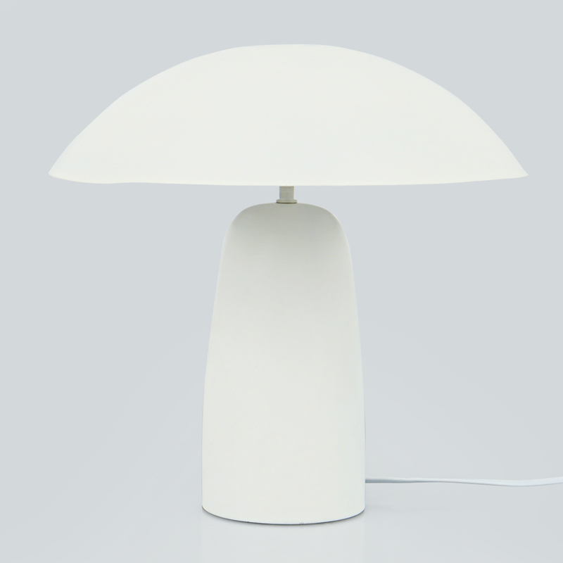 Lampe à poser 'Aura' blanche en métal 
