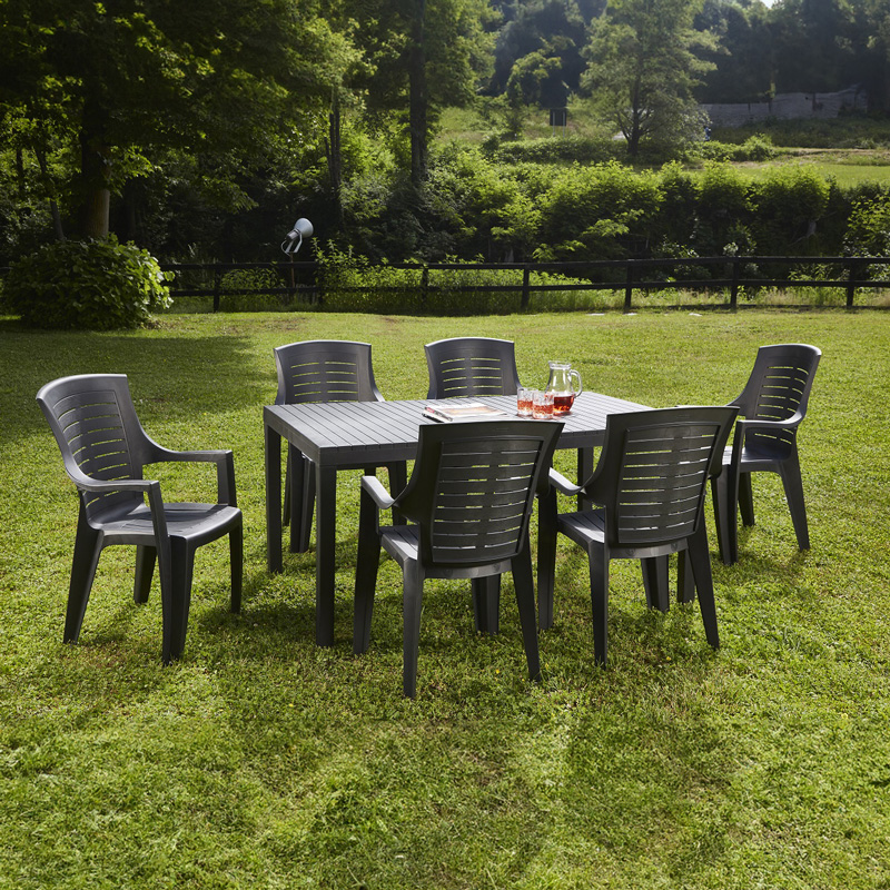 Table de jardin 'Palau' gris anthracite
