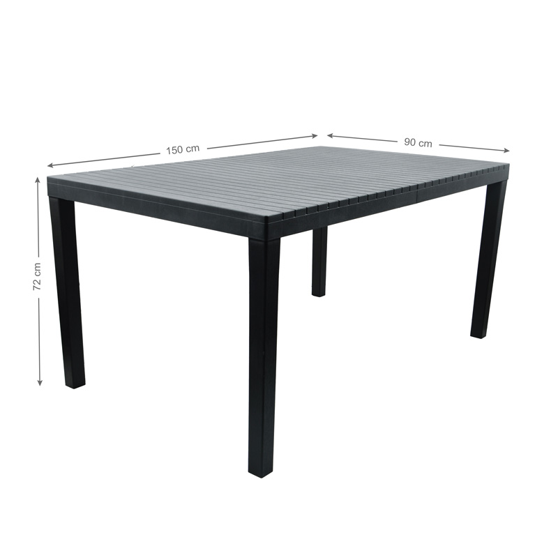 Table de jardin 'Palau' gris anthracite