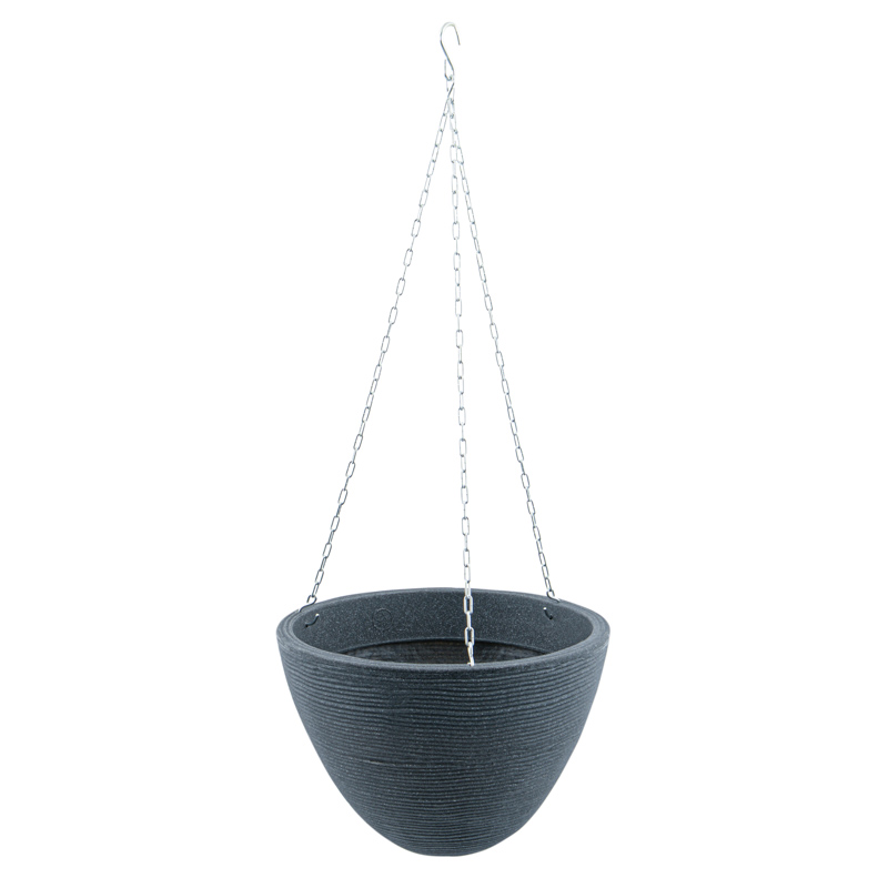 Pot strié anthracite 