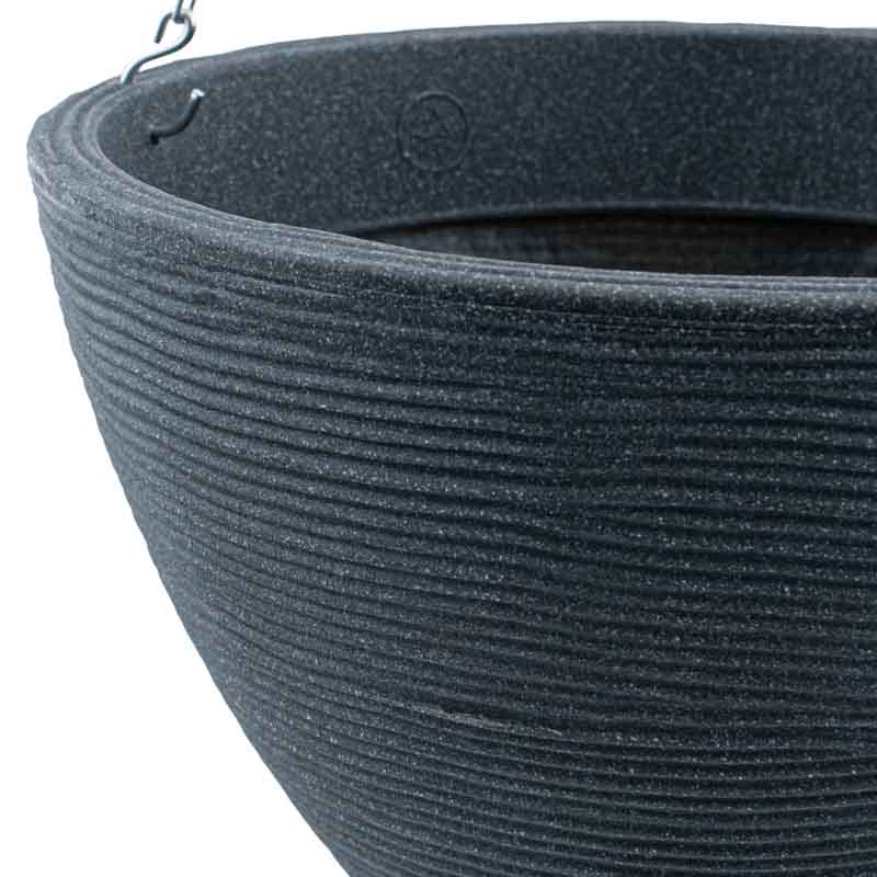 Pot strié anthracite 