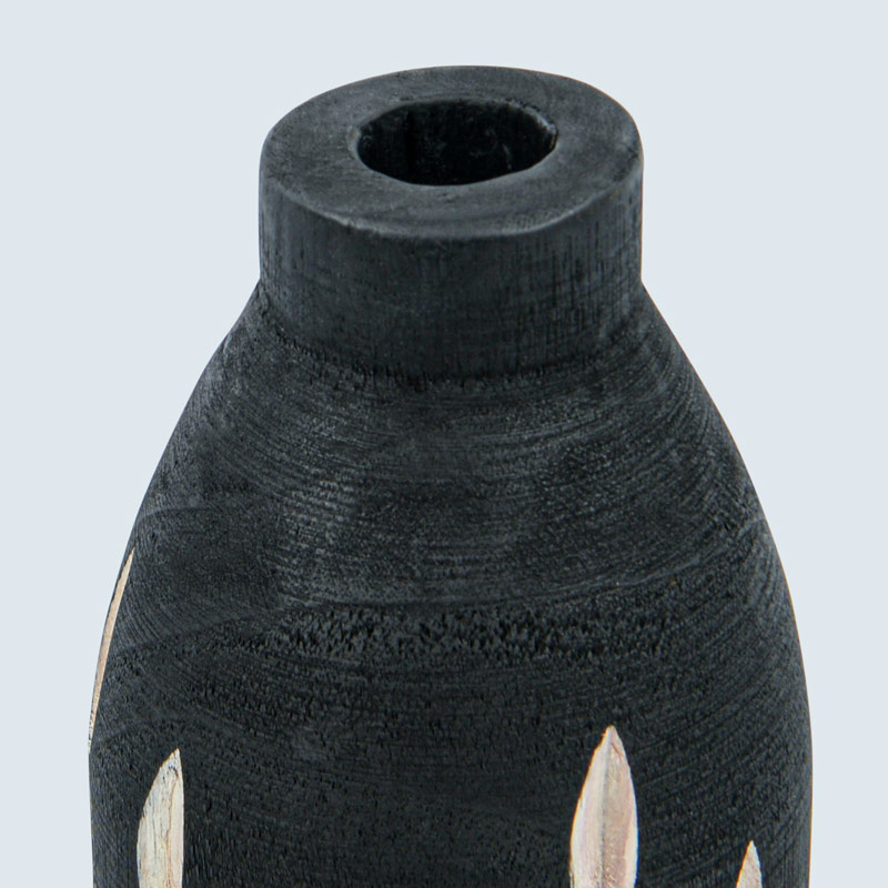 Vase décoratif 'Paloma' noir