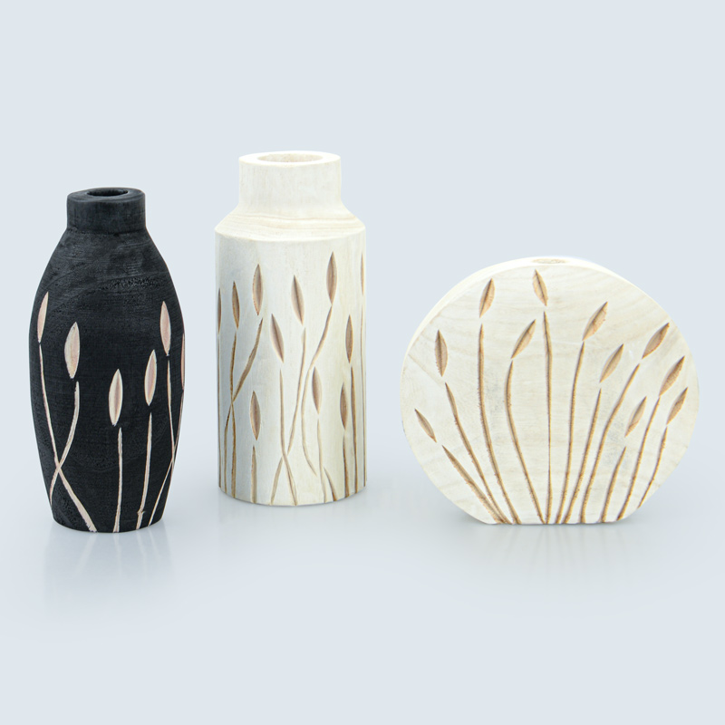 Vase décoratif 'Paloma' noir
