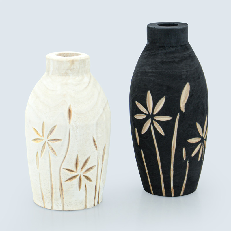 Vase décoratif 'Xenia' blanc
