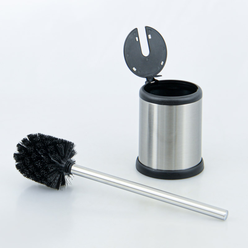 Porte brosse WC couleur argent 