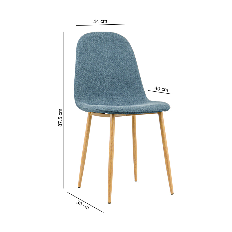 Chaise 'Elyna' bleu