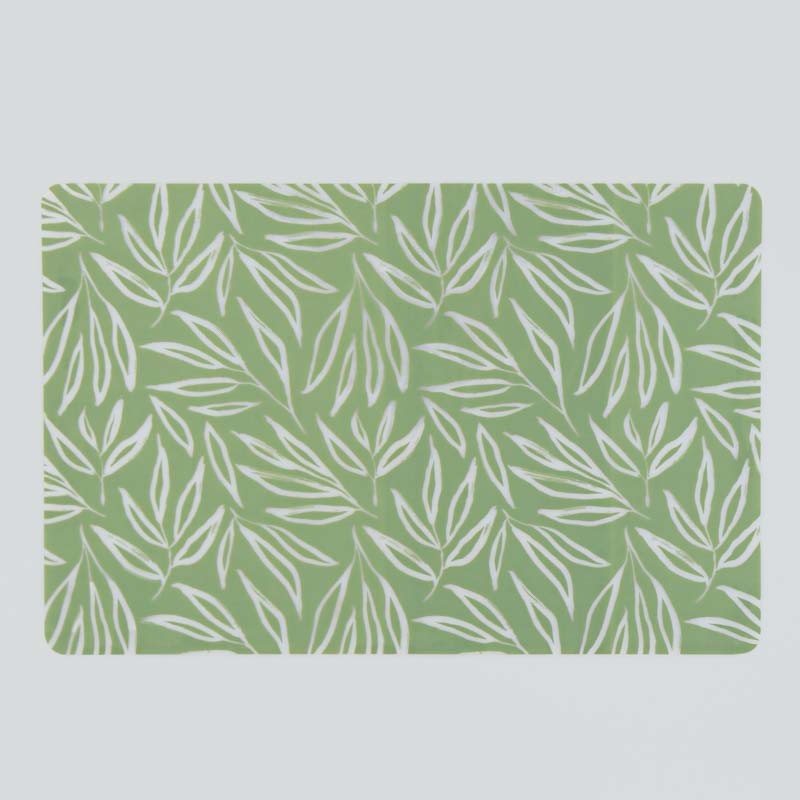Set de table 'Green Leaf' vert et transparent