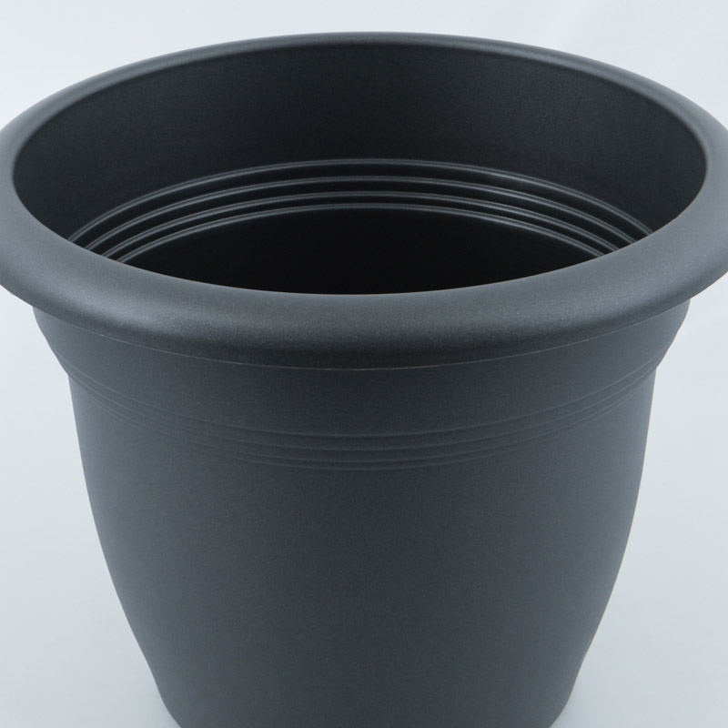Pot de fleur rond 'Meditera' anthracite