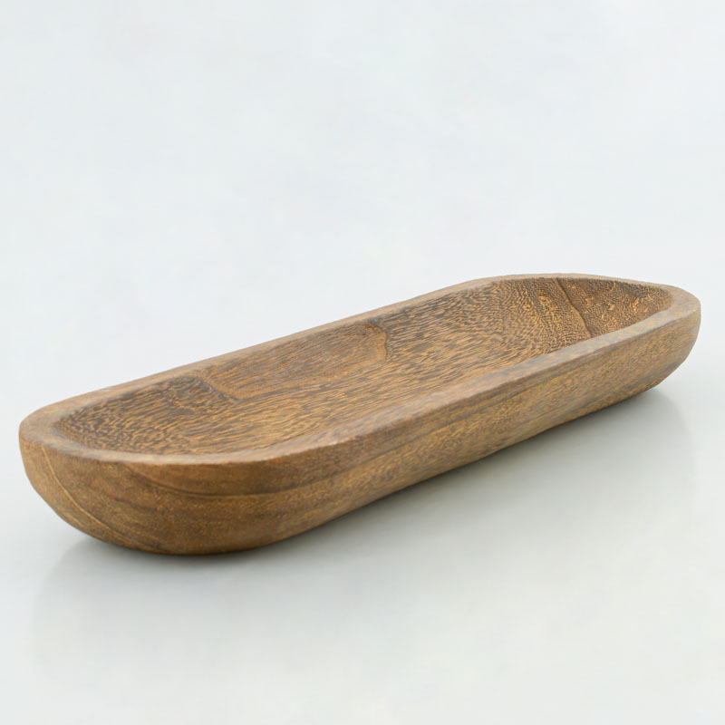 Vide-poche paulownia foncé