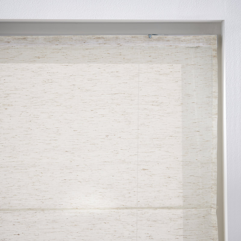 Store bateau étamine imitation lin beige