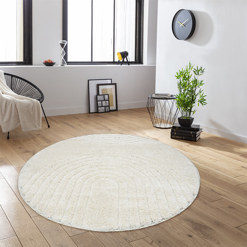 Tapis 'Absolue' blanc et beige