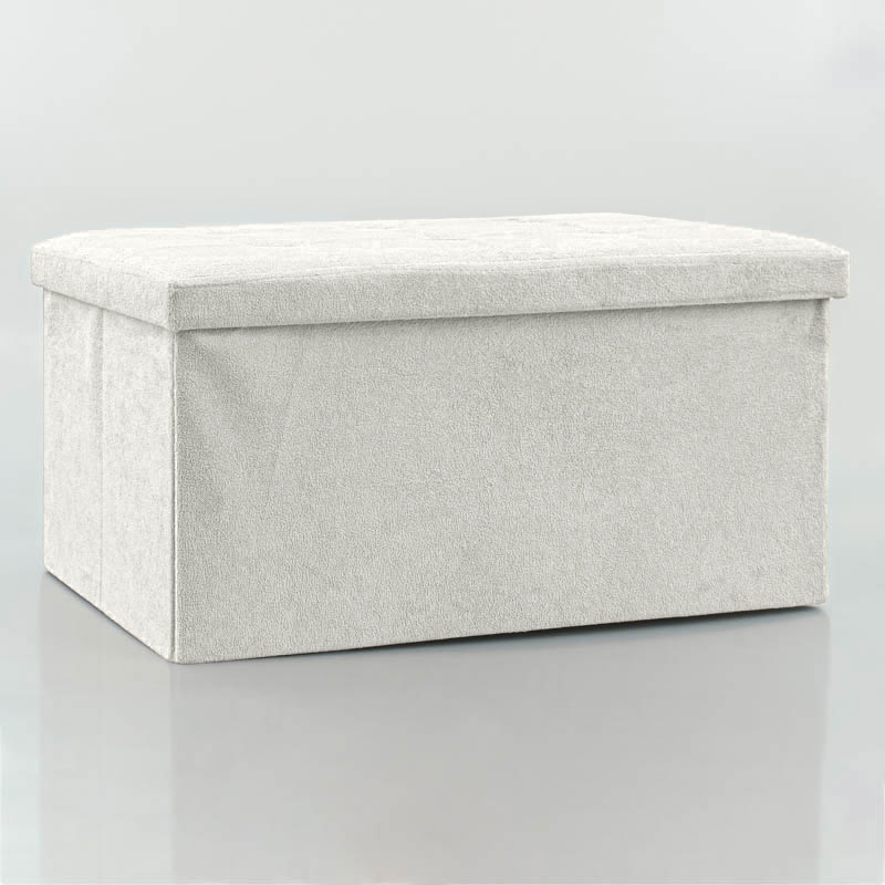 Banc de rangement pliable 'Luxury' blanc