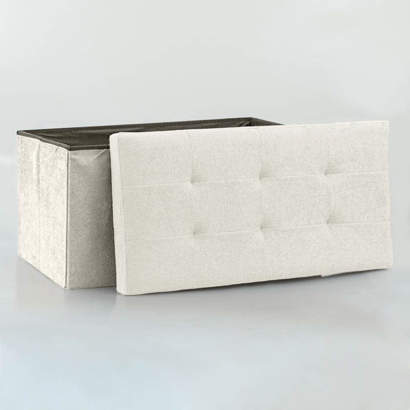 Banc de rangement pliable 'Luxury' blanc
