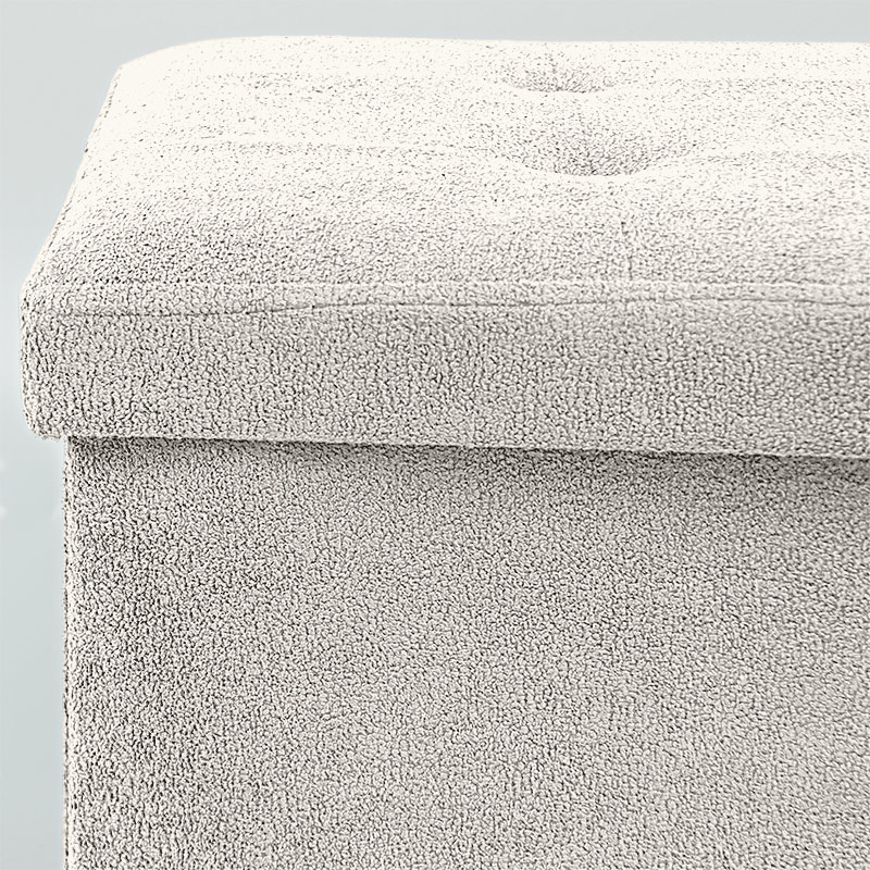 Banc de rangement pliable 'Luxury' blanc