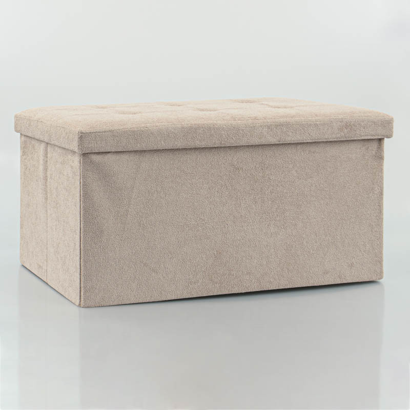 Banc de rangement pliable 'Luxury' beige