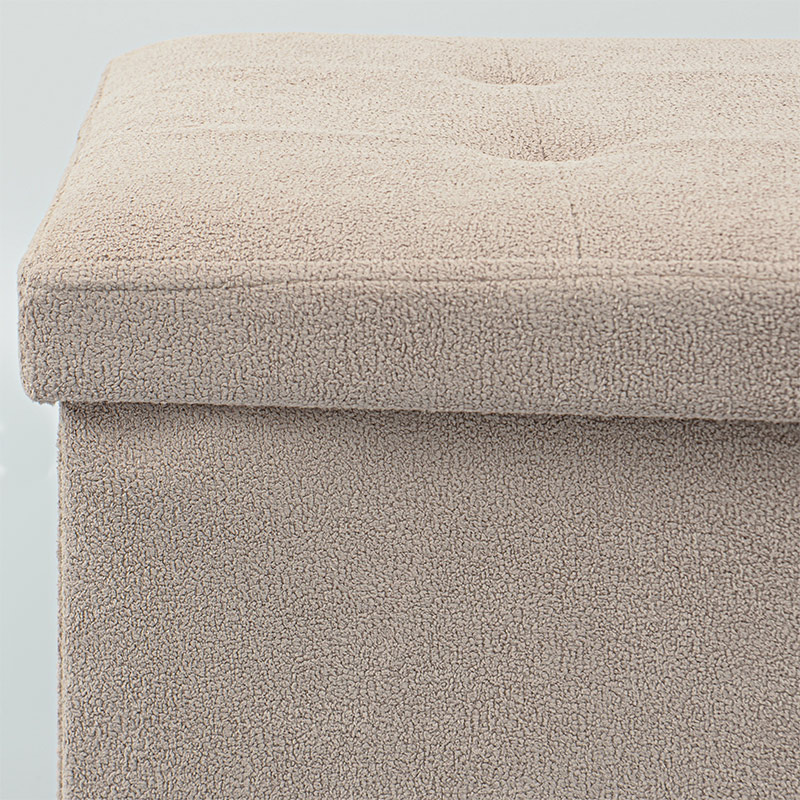 Banc de rangement pliable 'Luxury' beige