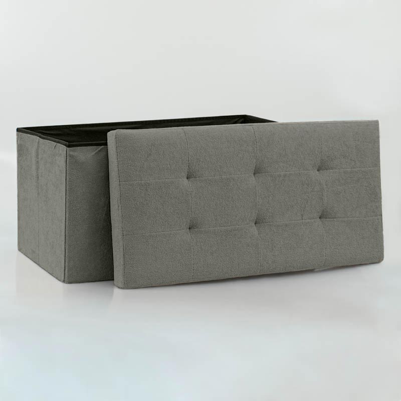 Banc de rangement pliable 'Luxury' gris