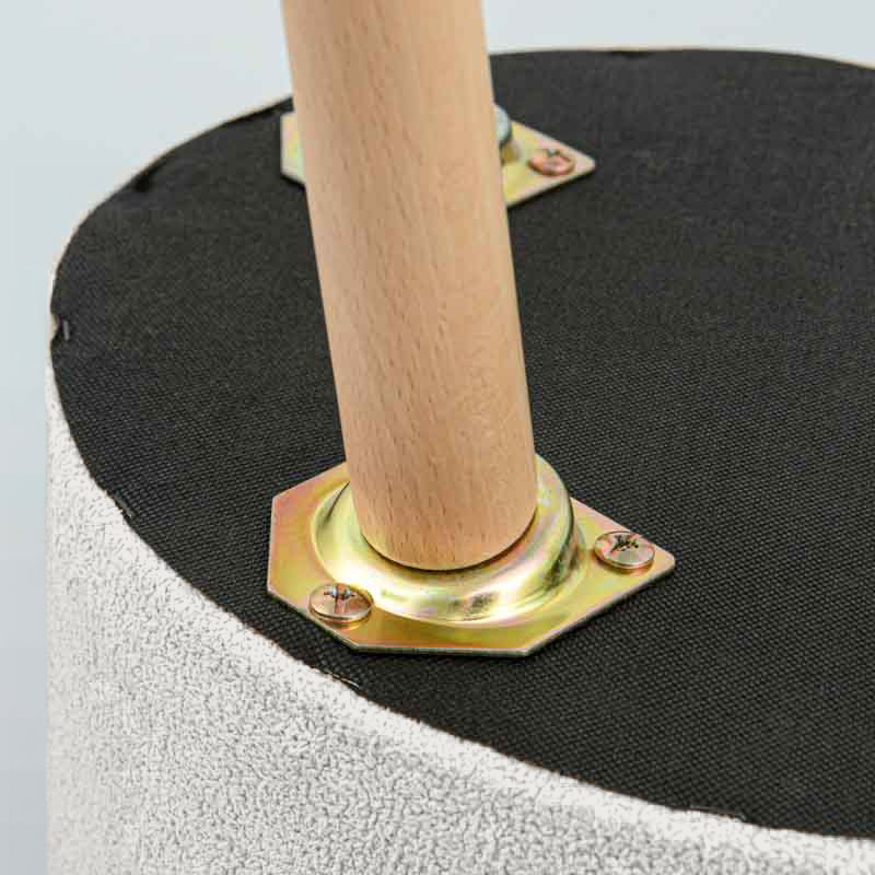 Tabouret coffre rond 'Luxury' blanc