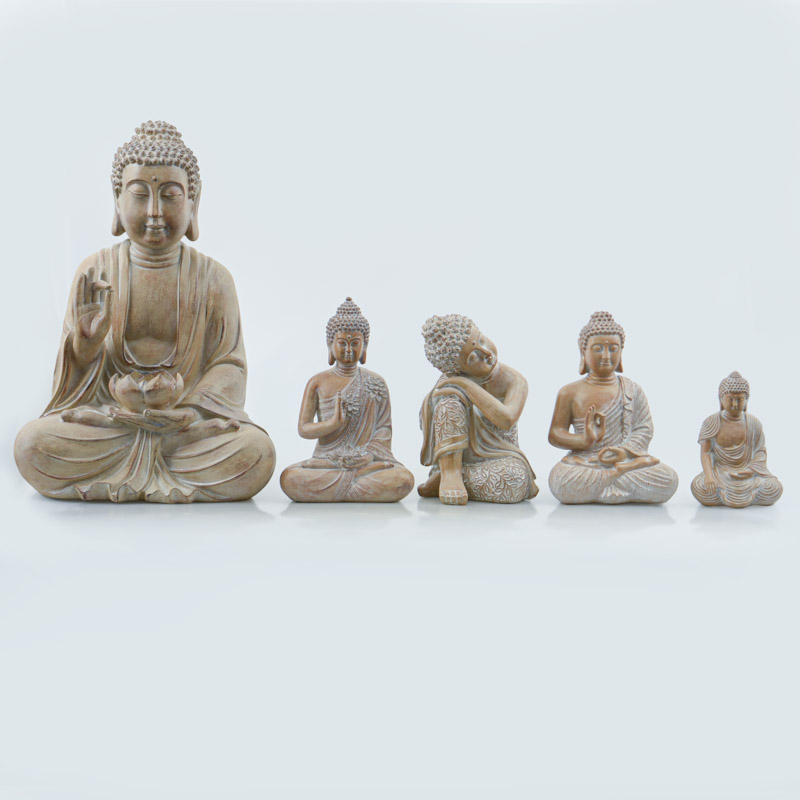 Statue de Bouddha imitation bois Ozalee