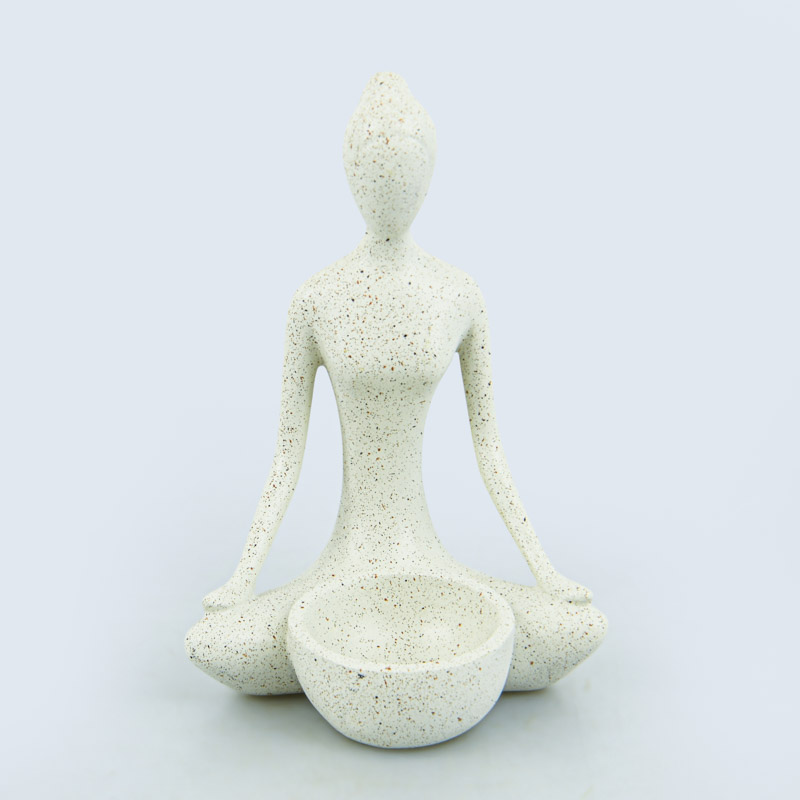 Porte-bougie figurine posture  Yoga 