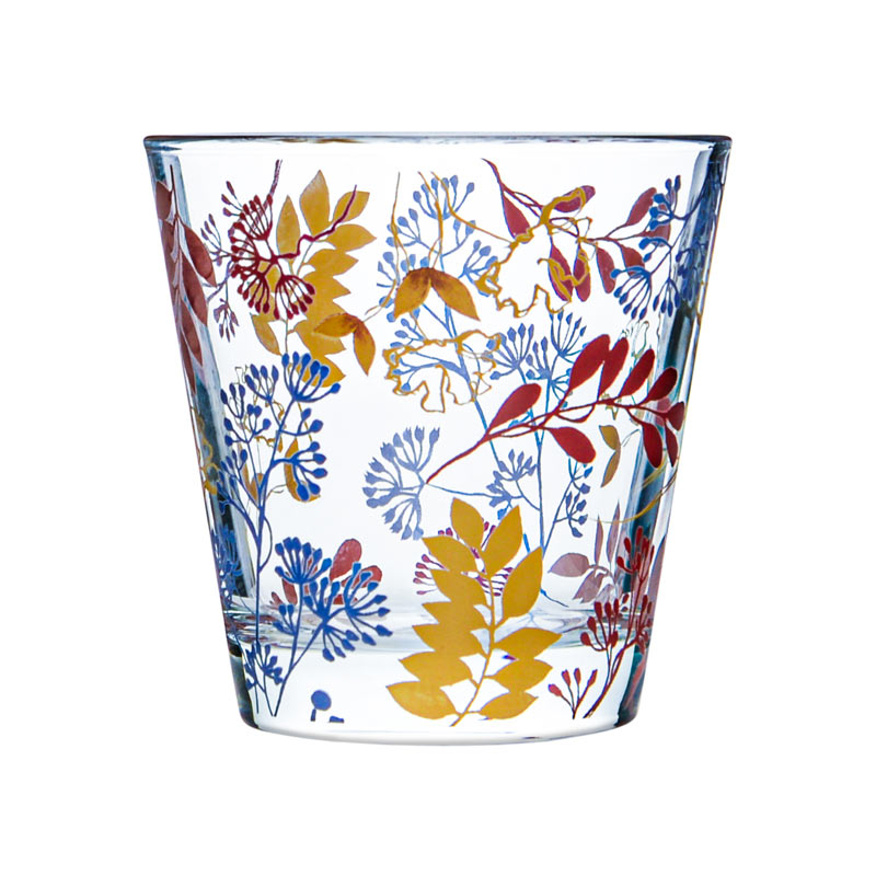 Verre décor fleuri 'Lise'