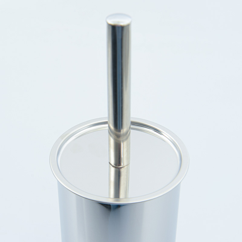 Porte brosse WC argent