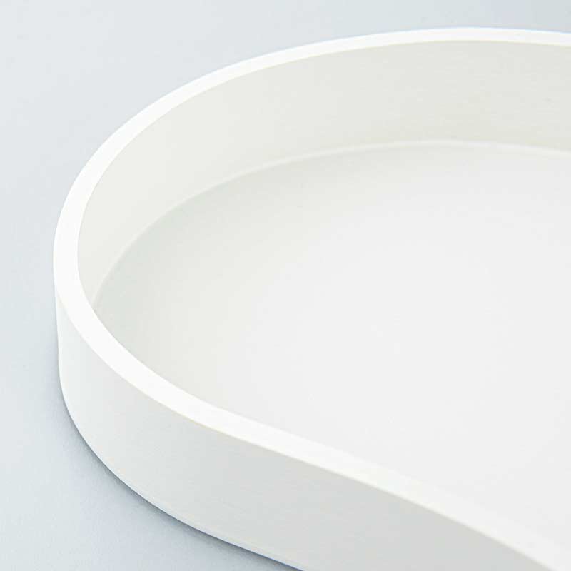 Plateau forme organique blanc