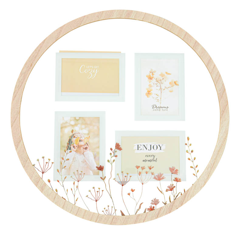 Porte photo mural 'Serenity' en bois