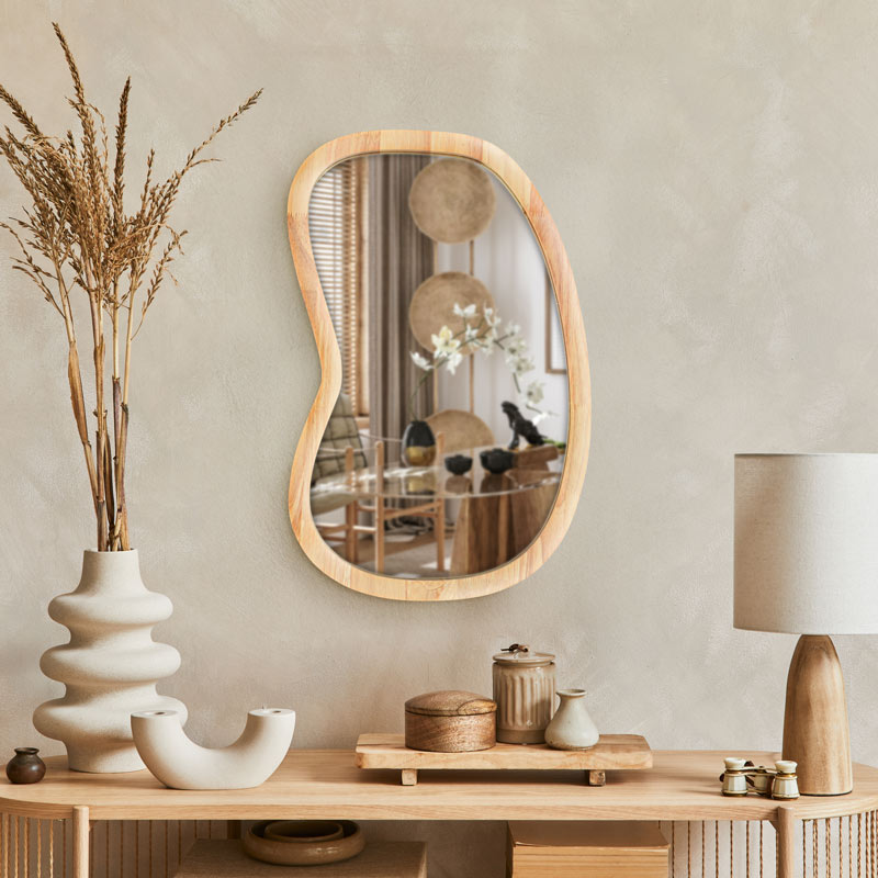 Miroir forme organique 'Redwood'