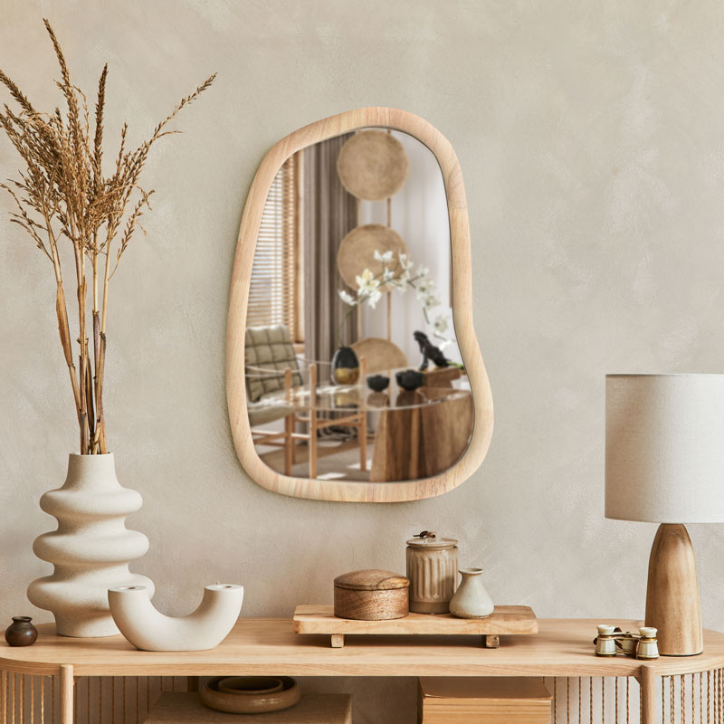 Miroir forme organique 'Redwood'