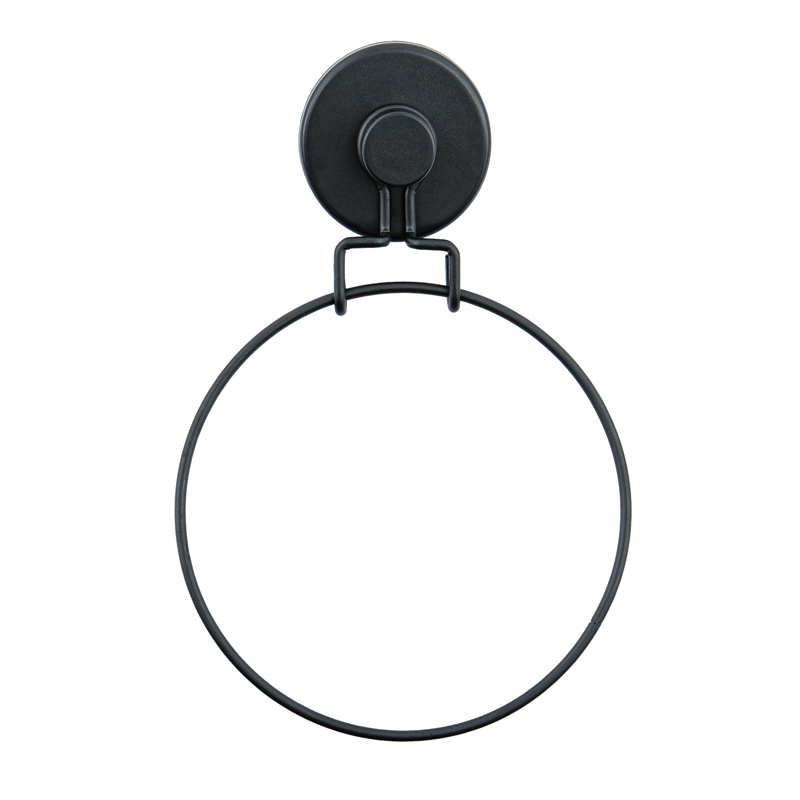 Porte-serviettes avec ventouse noir