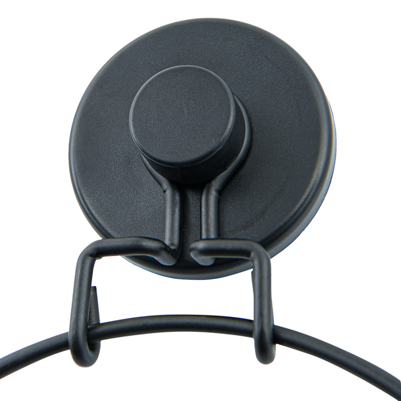 Porte-serviettes avec ventouse noir
