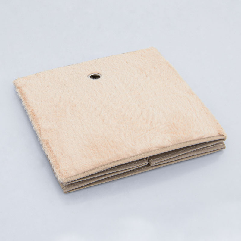 Bac de rangement imitation fourrure beige