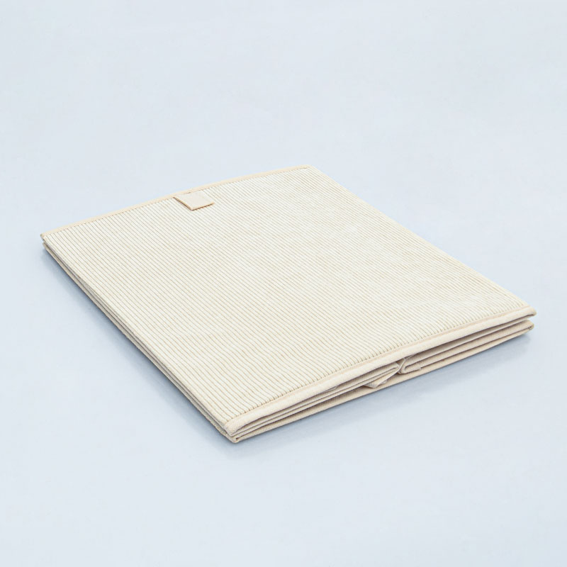 Bac de rangement imitation velours crème