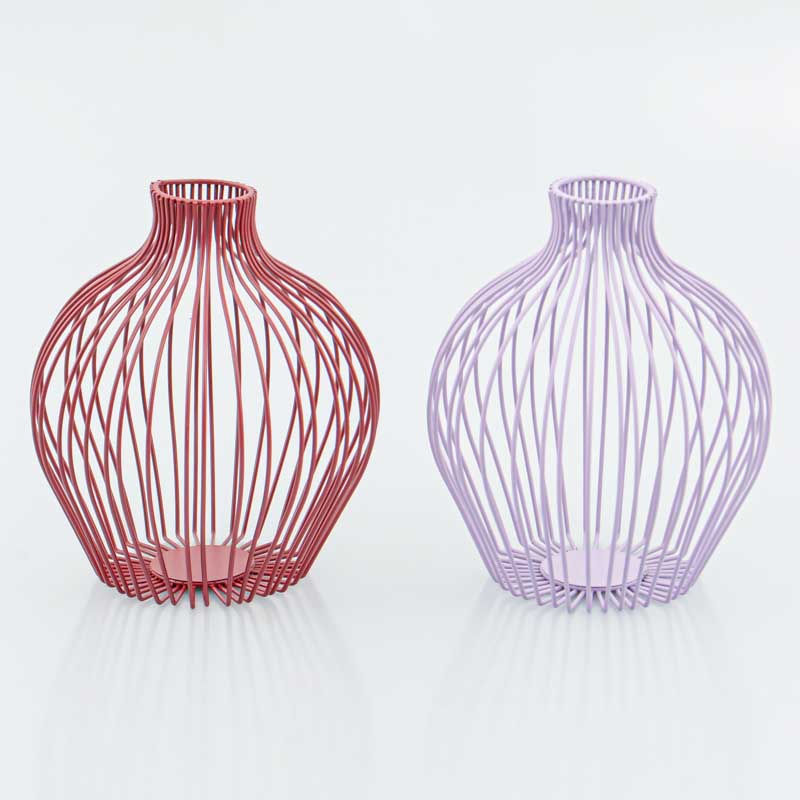 Vase métal filaire 