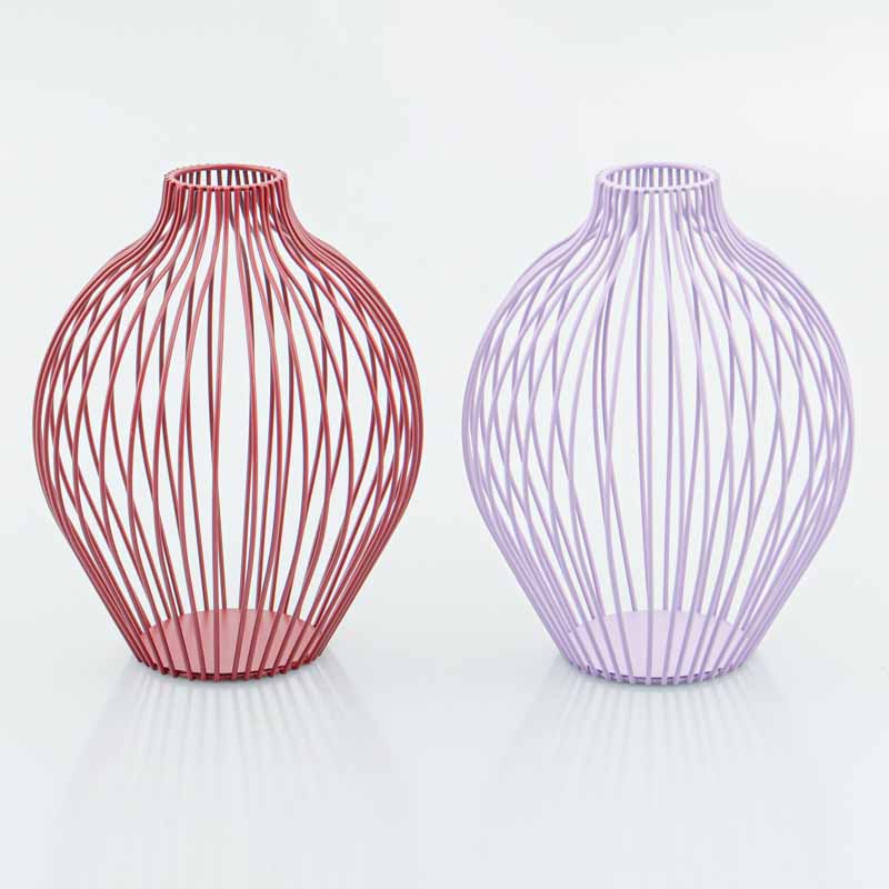 Vase métal filaire 
