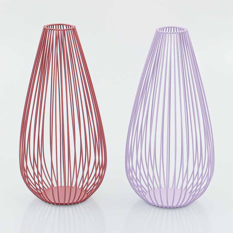 Vase métal filaire 