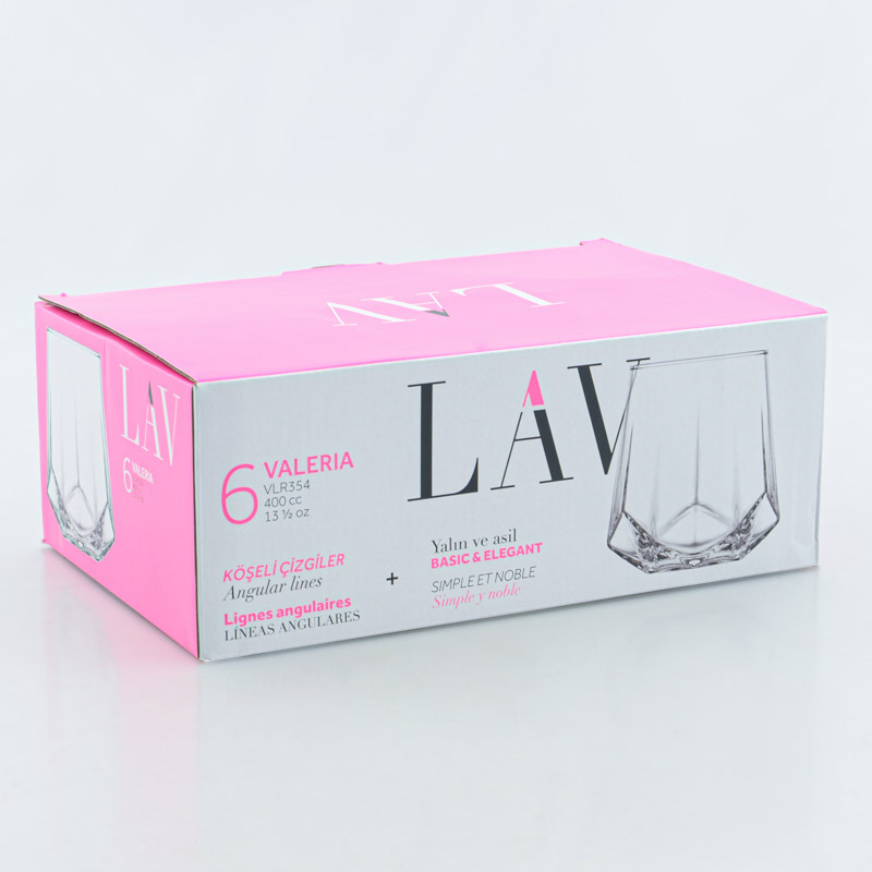 Lot de 6 verres 'Valeria' 