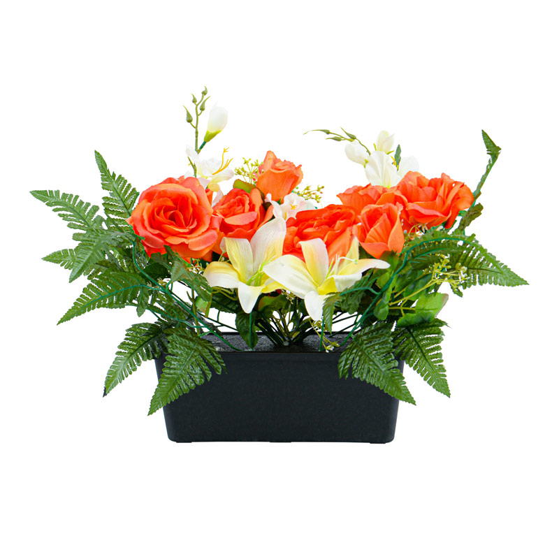 Jardinière de fleurs artificielles 