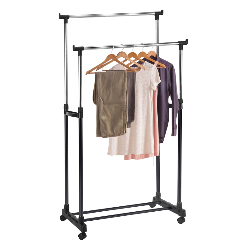 Portant à vêtements double