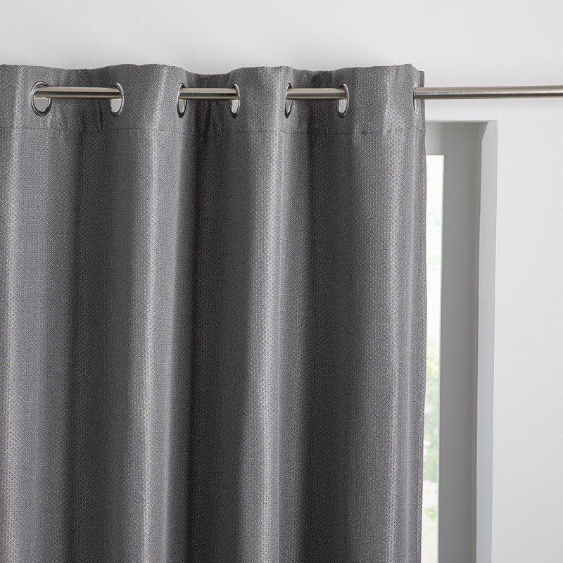 Rideau occultant 'Ezia' jacquard gris