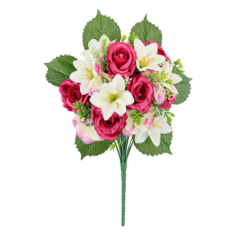 Bouquet de roses et lys