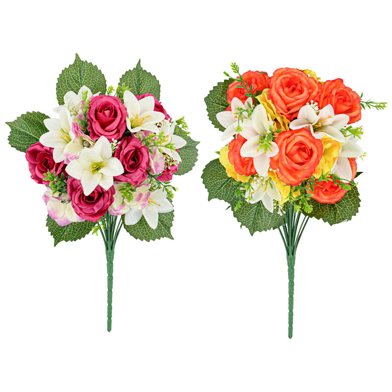 Bouquet de roses et lys