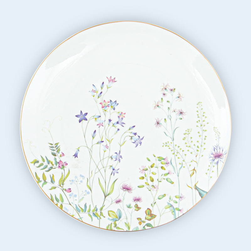 Assiette plate 'Bloomy' en porcelaine